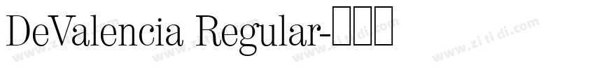 DeValencia Regular字体转换